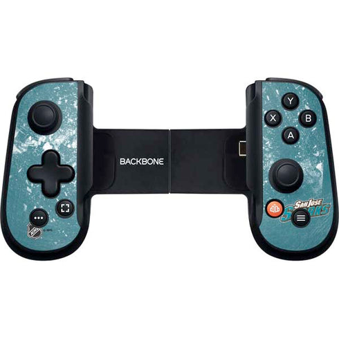 NHL San Jose Sharks Frozen Backbone One for iPhone Game Controller Skin